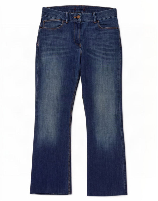 Marks & Spencer Vaqueros Bootcut para Mujer UK 12 Medium W30 L26 Algodón Azul