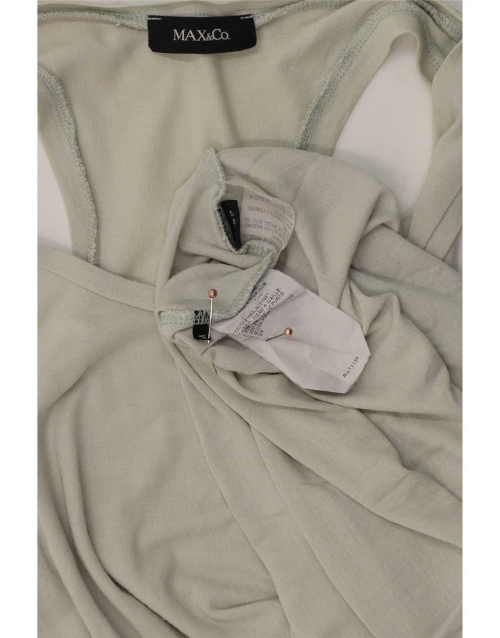 Max & Co. Top sin mangas para mujer UK 40 Viscosa gris medio