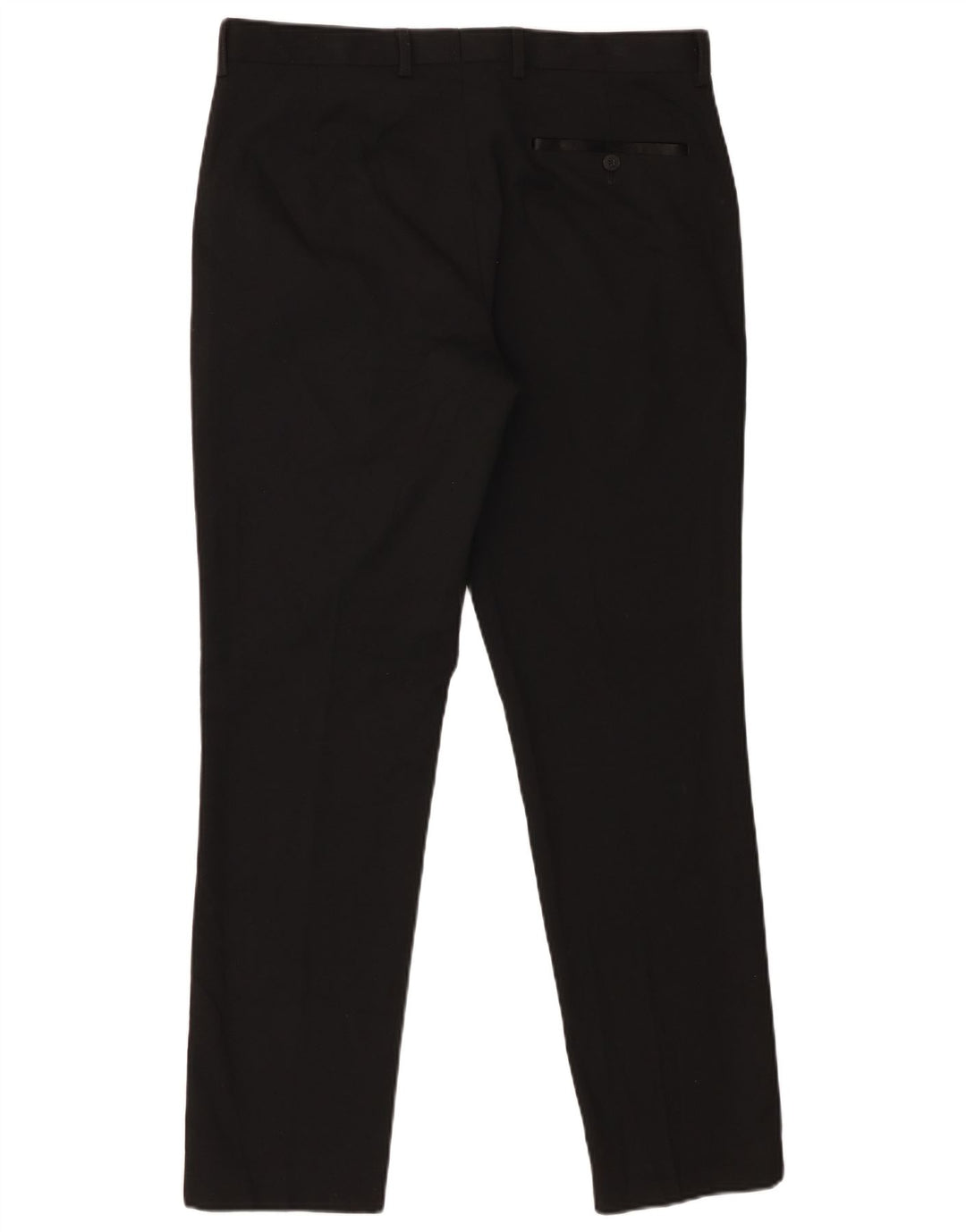 Marks & Spencer Pantalón de traje ajustado para hombre W34 L31 Poliéster negro