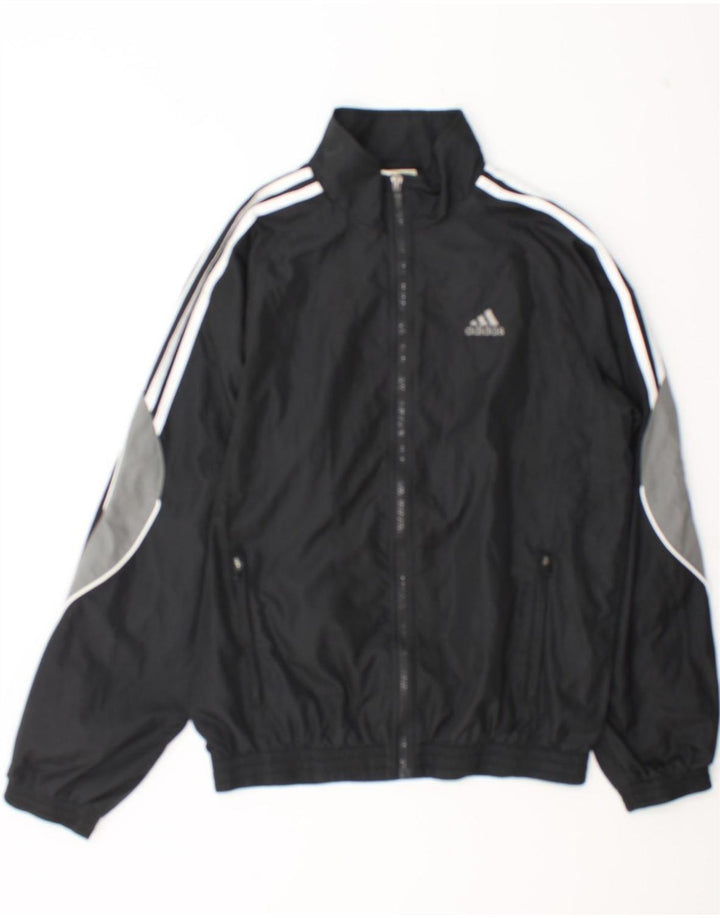Adidas - Chaqueta de chándal para hombre, talla 36/38, talla pequeña, color negro, poliéster