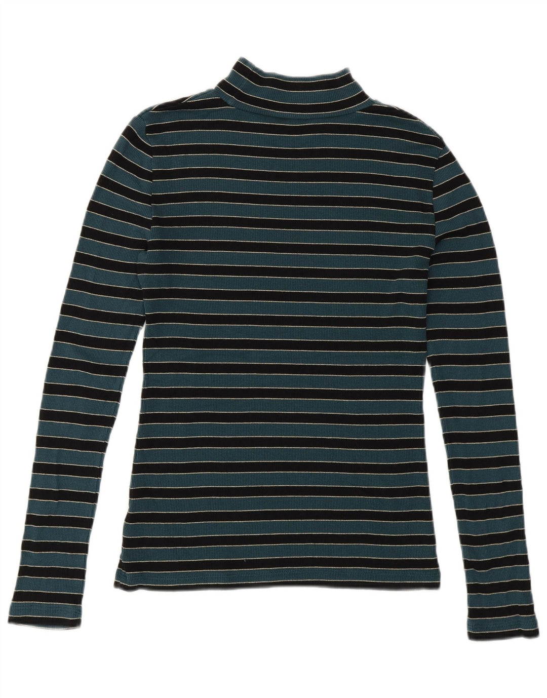 Suéter tipo jersey con cuello alto para mujer de Fat Face, talla 40, color verde medio, a rayas