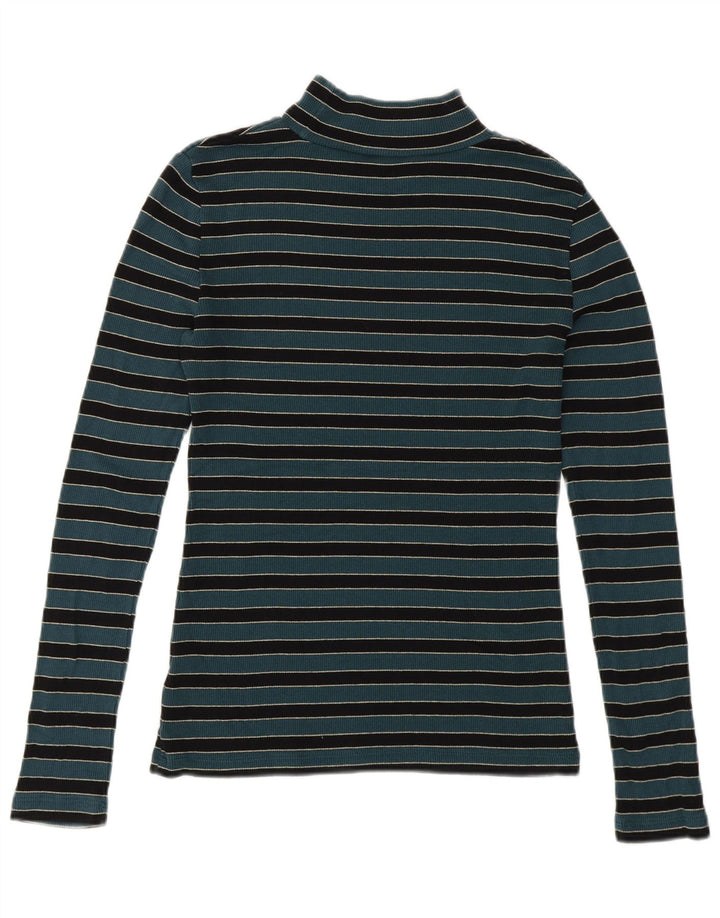 Suéter tipo jersey con cuello alto para mujer de Fat Face, talla 40, color verde medio, a rayas