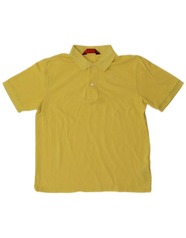 Polo Kappa Hombre Small Amarillo Algodón
