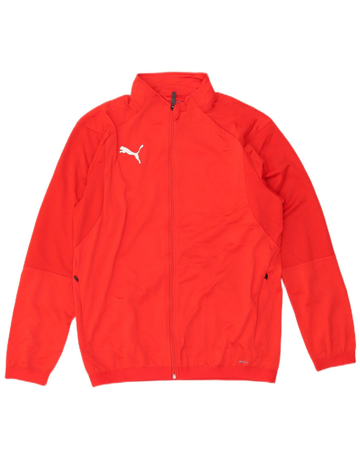 Puma Chaqueta de chándal para hombre, color rojo medio