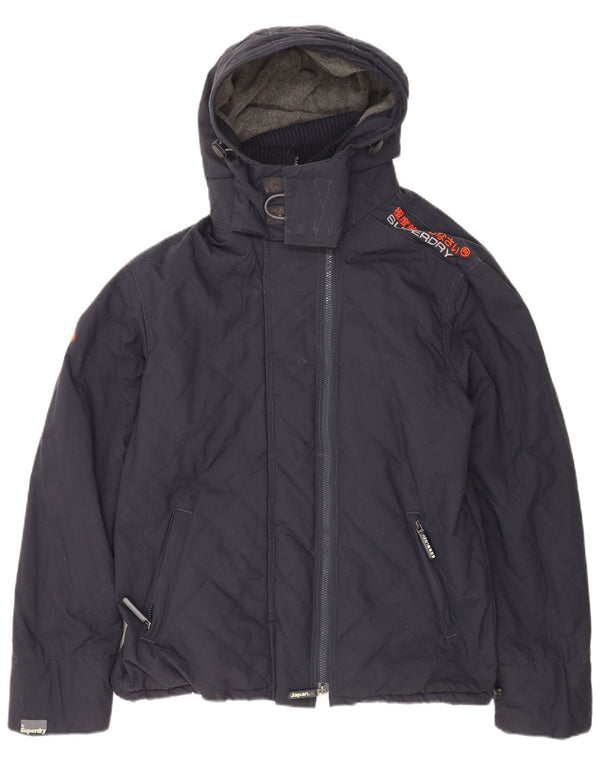 Superdry Chaqueta Cortavientos con Capucha Windcheater para Hombre UK 42 XL Azul Marino