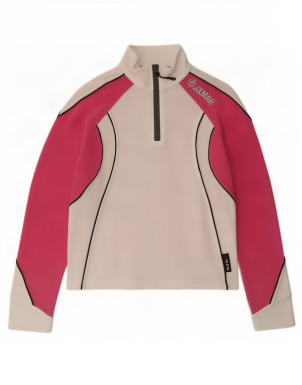 Colmar Jersey de forro polar con cuello y cremallera para mujer UK 10 Small White Colourblock