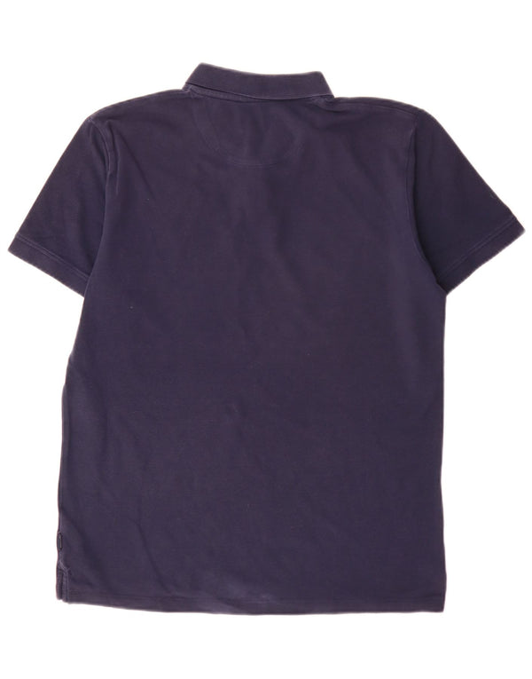 Wrangler Polo para hombre grande de algodón azul marino