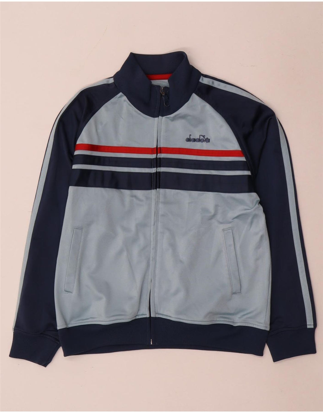 Diadora Chaqueta de chándal para niño 12-13 años Azul Poliéster color block