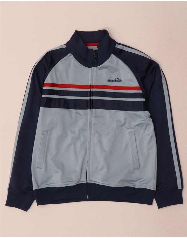 Diadora Chaqueta de chándal para niño 12-13 años Azul Poliéster color block