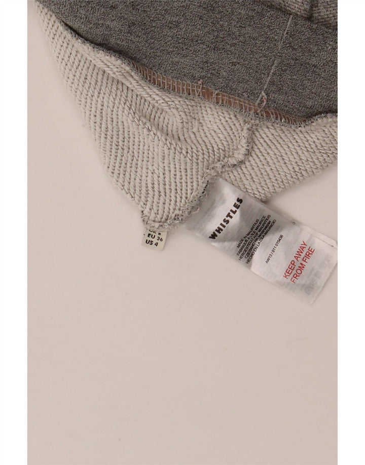 WHISTLES Jersey con estampado gráfico extragrande para mujer UK 8 Small Grey