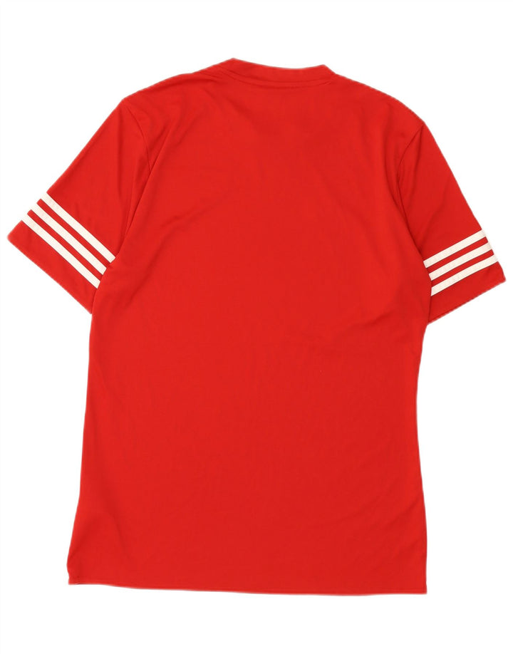 Adidas Hombre Climalite Camiseta Top Medio Rojo Poliéster
