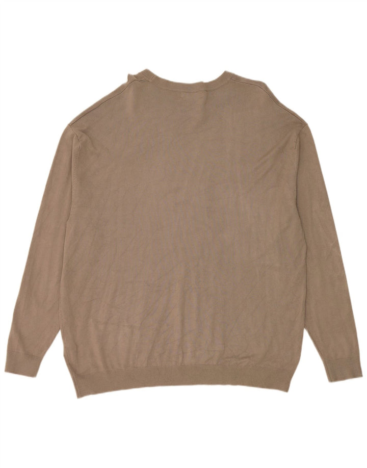 Zara Hombre Jersey Cuello Redondo Jersey XL Gris Viscosa