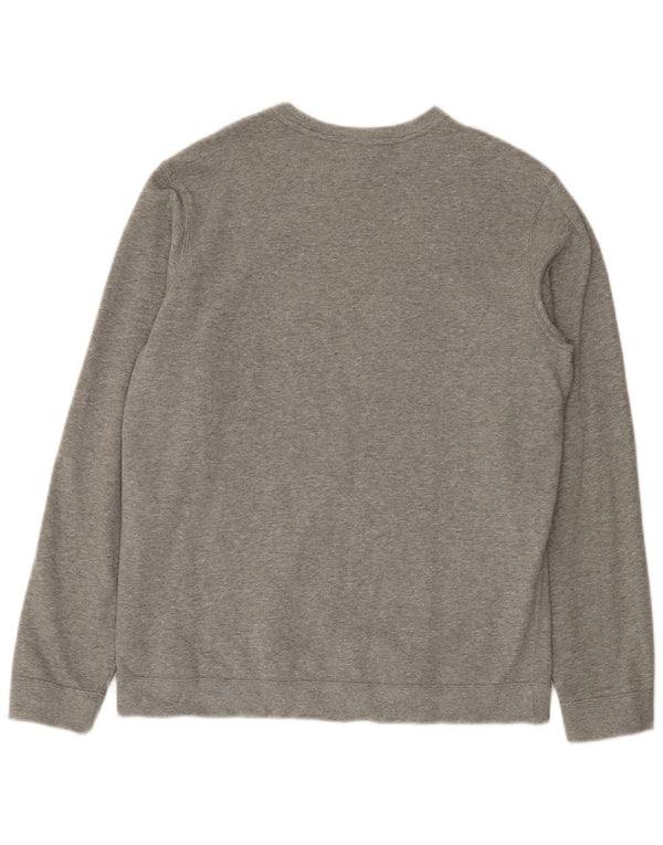 Nike Mens Graphic Sweatshirt Jumper Large Grey Flecked Cotton