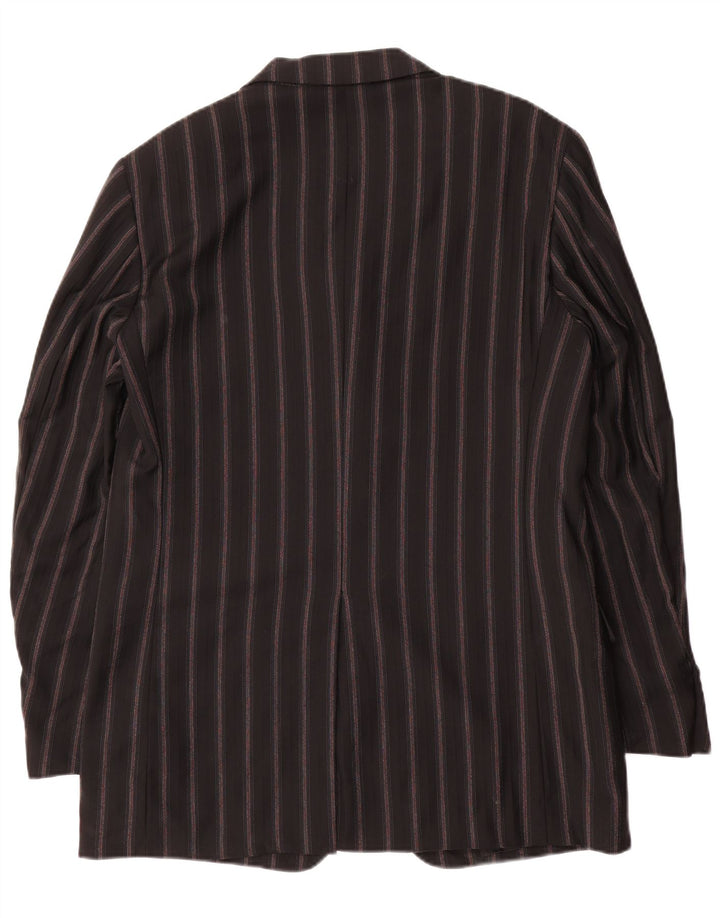 PAL ZILERI Traje de 2 piezas con 3 botones para hombre IT 50 Large W34 L33 Black Stripes