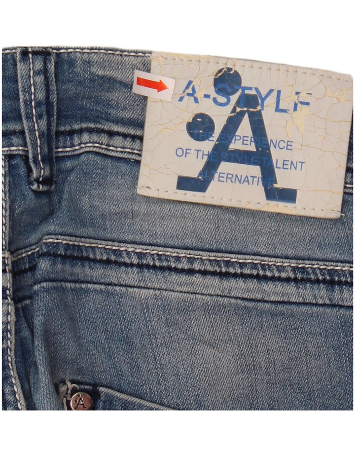 Vaqueros ajustados para mujer A-Style IT 46 Large W33 L36 Algodón azul