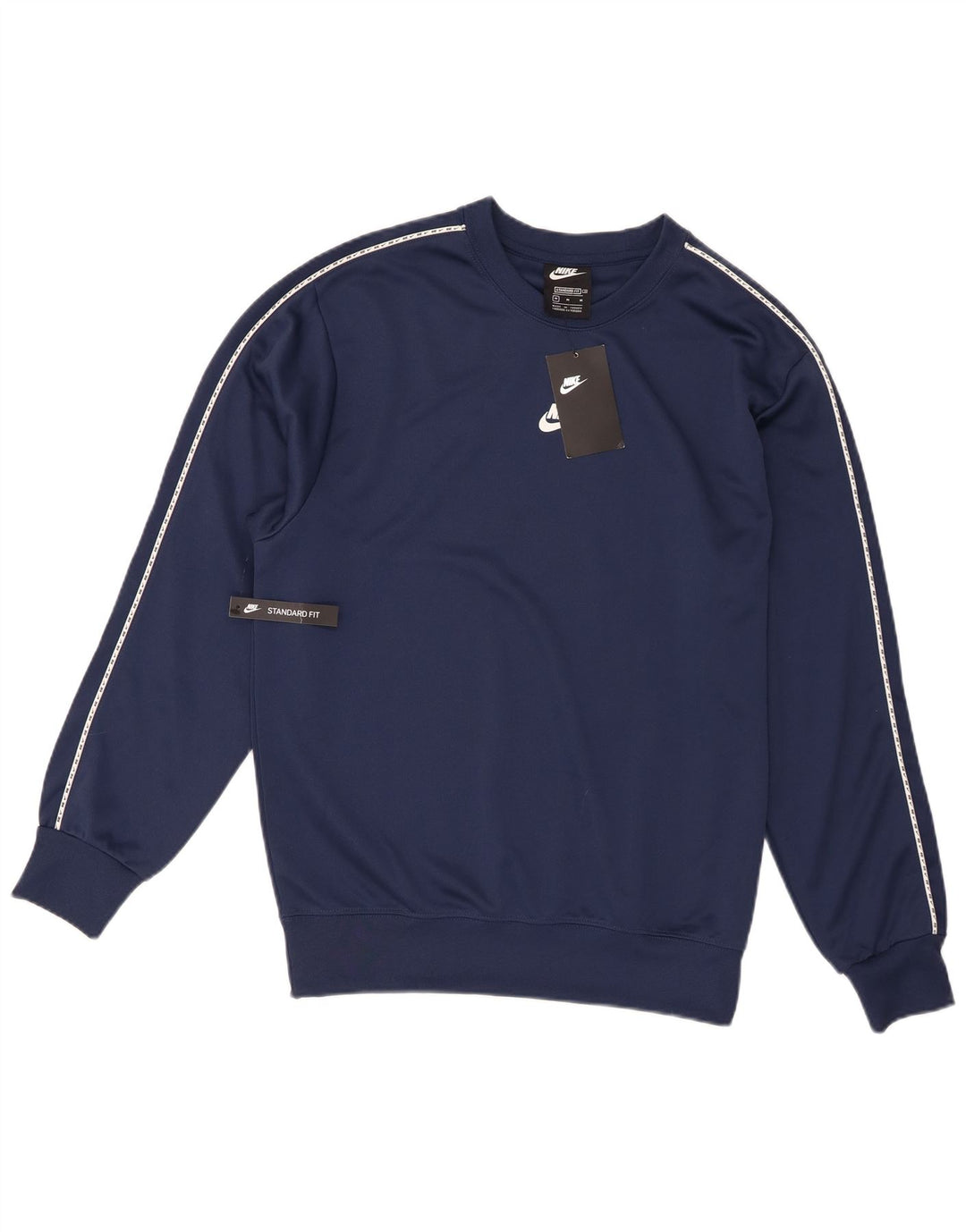 Nike Hombre Gráfico Estándar Fit Sudadera Jumper Medio Azul Marino Poliéster