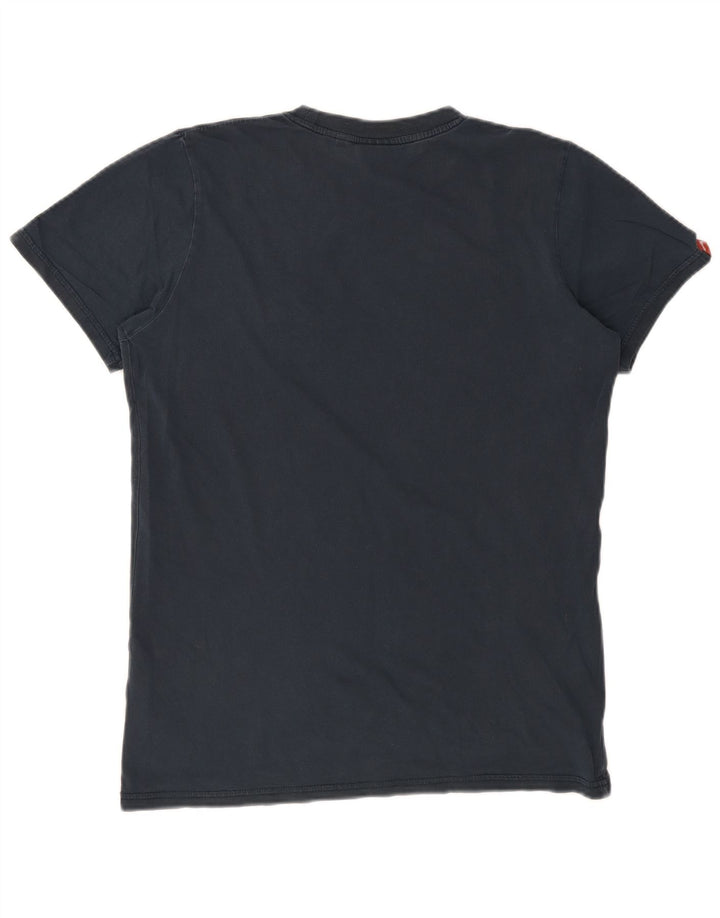 SUPERDRY Camiseta gráfica para hombre Top Small Azul marino