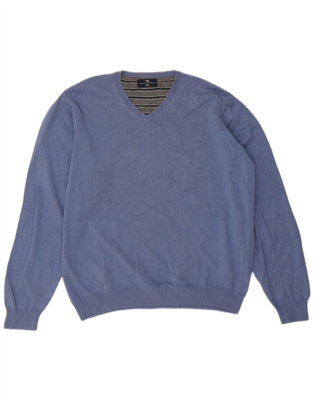 Marks & Spencer Suéter con Cuello en V para Hombre Azul Harbor XL Algodón