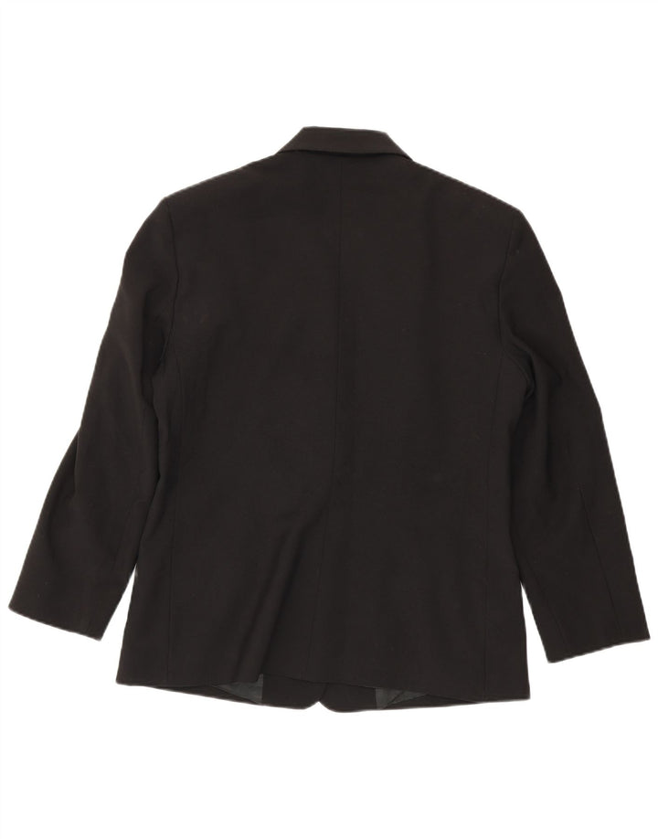 Chaqueta Blazer De 3 Botones Benetton Mujer IT 46 Large Poliéster Negro