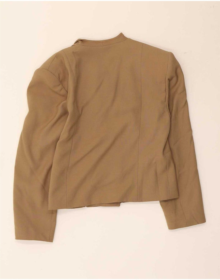 Vintage mujer doble pecho 2 piezas falda conjunto IT 44 Medio W30 Marrón