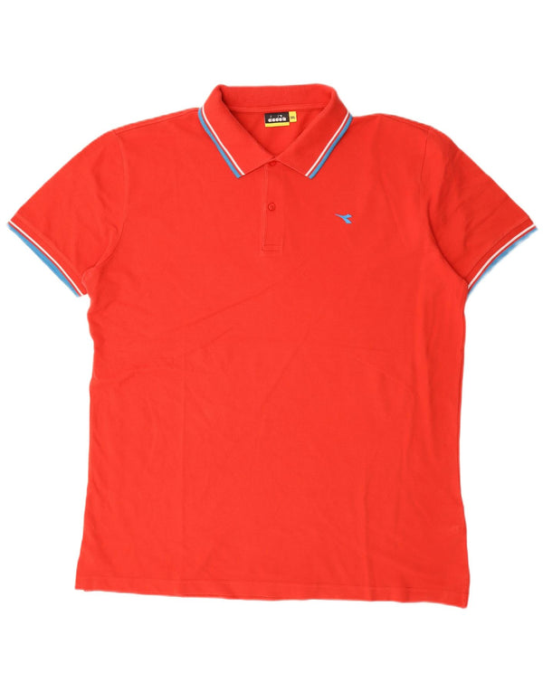 Diadora Polo Hombre 3XL Algodón Rojo
