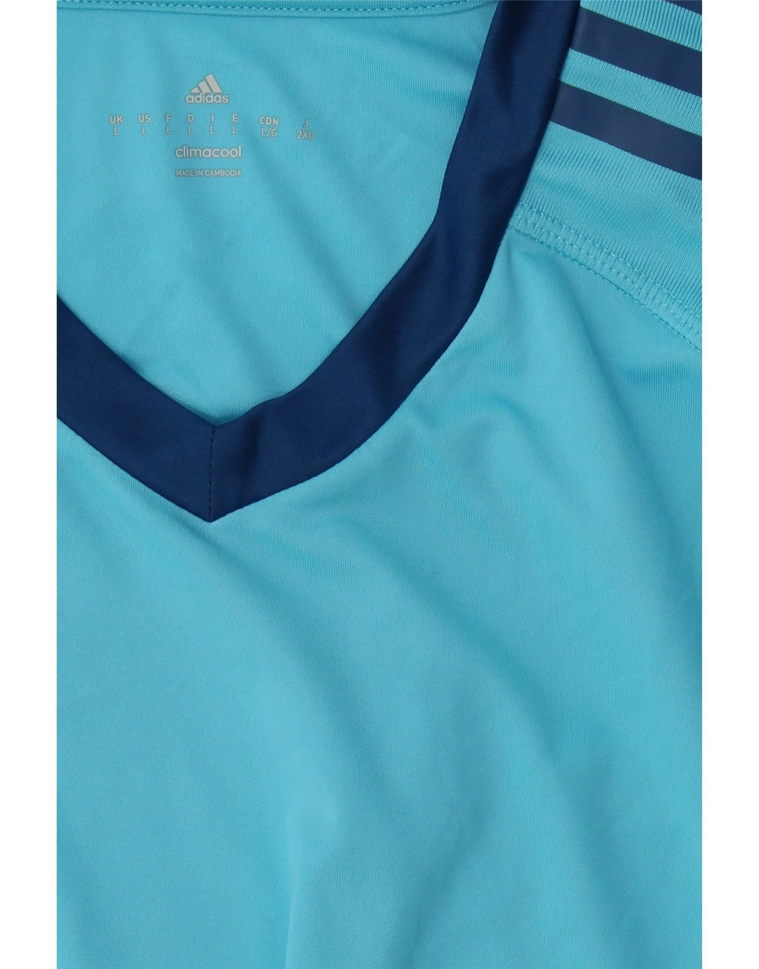 ADIDAS Mens Climacool Graphic Top Long Sleeve Large Blue Polyester Vintage Adidas and Second-Hand Adidas from Messina Hembry 