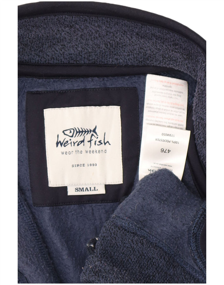 WEIRD FISH Chaqueta de chándal para hombre, talla pequeña, azul marino, poliéster