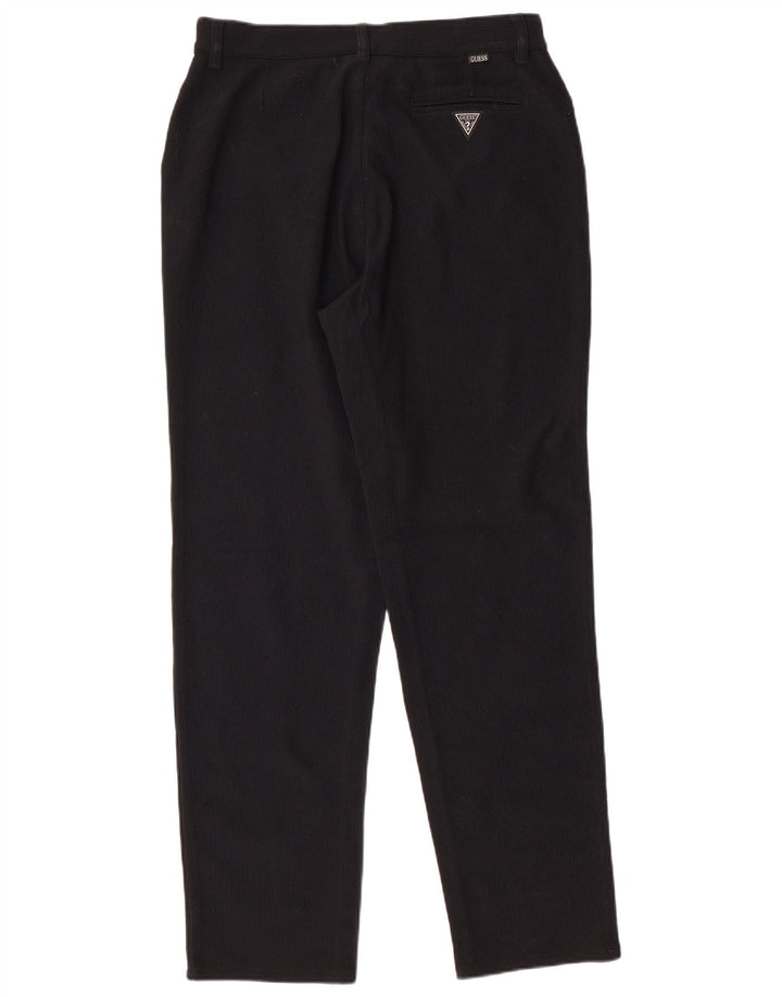 GUESS Pantalón recto de pana para hombre W33 L30 Poliamida negra