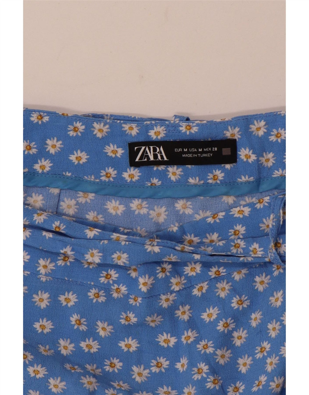Zara Falda Mujer UK 40 Medio Azul Floral