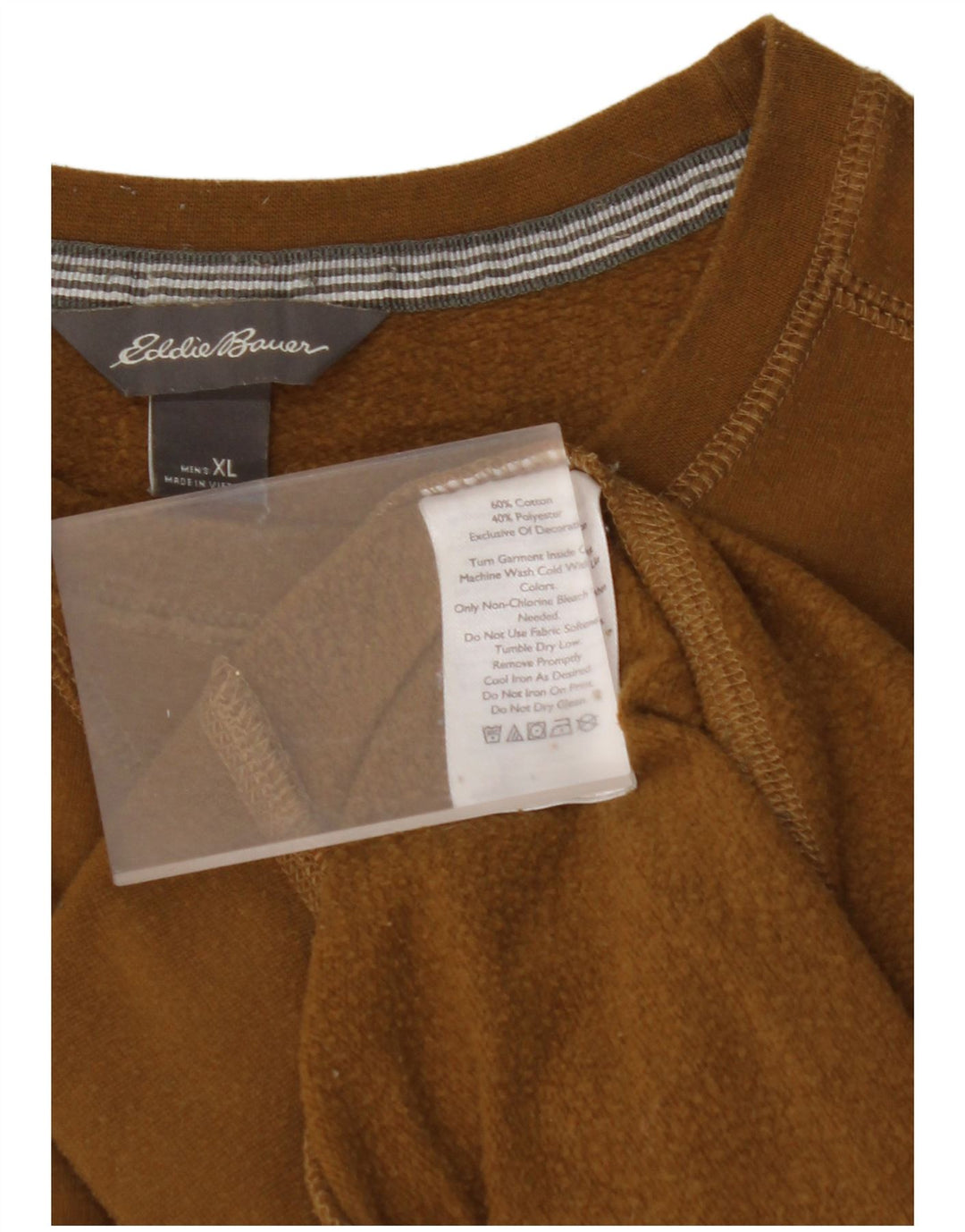 EDDIE BAUER Sudadera Hombre Jersey XL Marrón Algodón