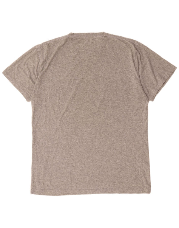 Vans Camiseta de corte clásico para hombre, talla grande, algodón moteado gris