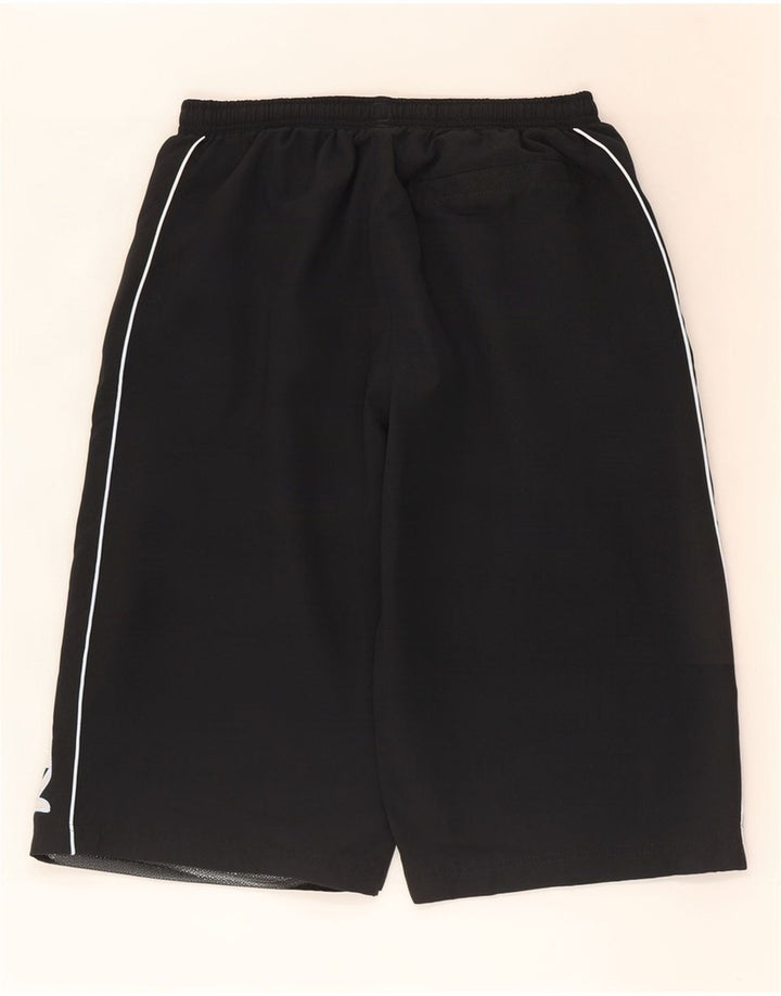 Reebok Bermudas gráficas para hombre, pantalones cortos deportivos, poliéster negro mediano