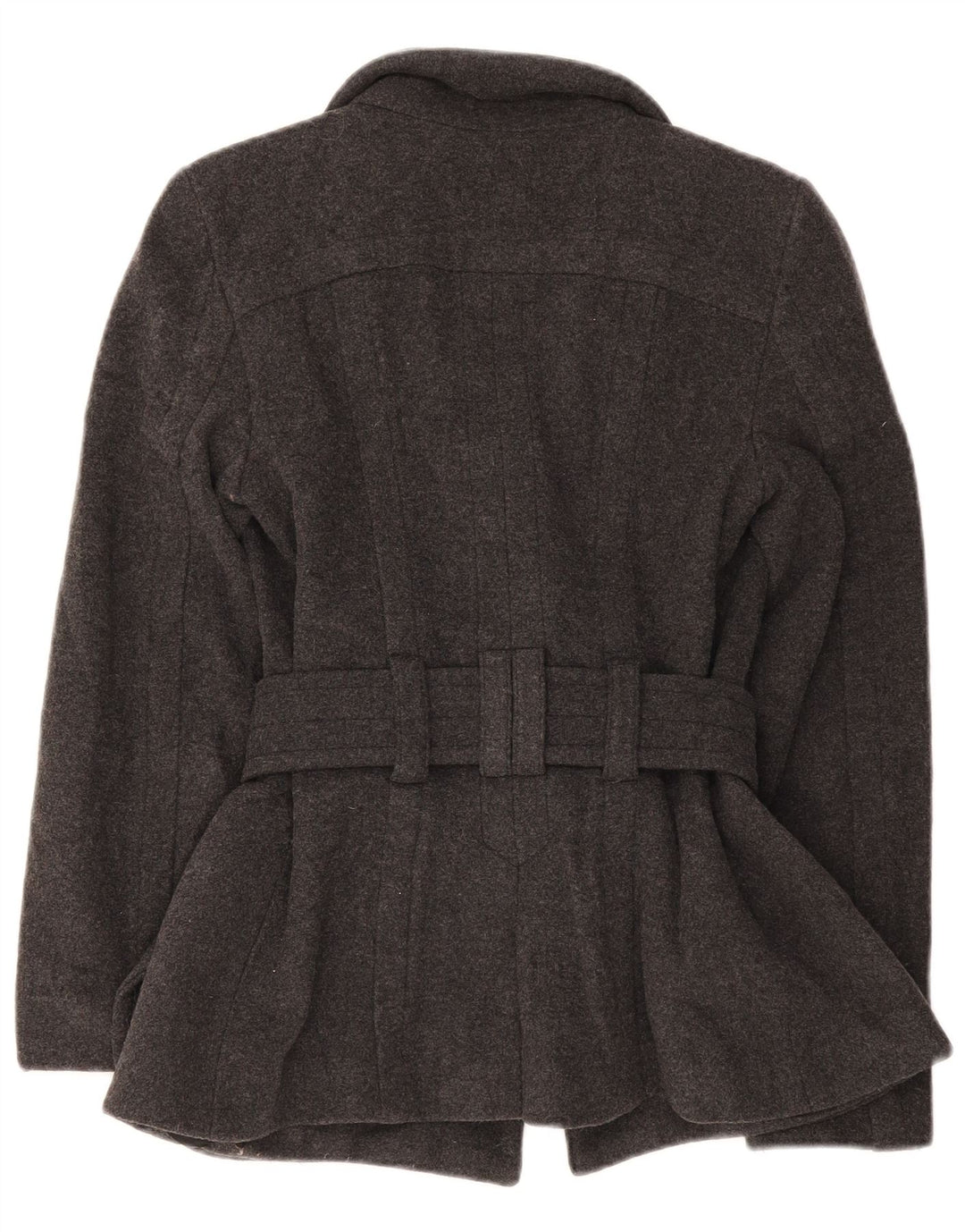 Zara Mujer Chaquetón UK 6 XS Lana Negra