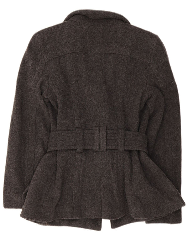 Zara Mujer Chaquetón UK 6 XS Lana Negra