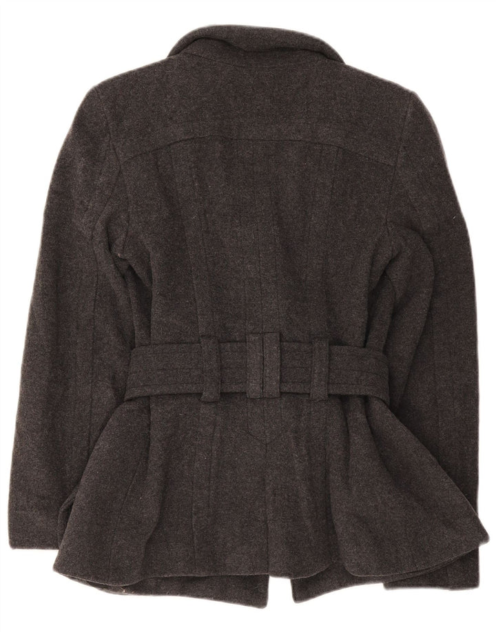Zara Mujer Chaquetón UK 6 XS Lana Negra