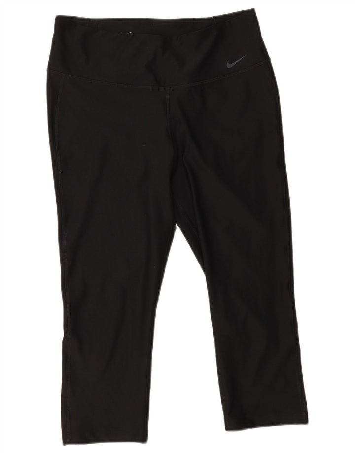 Nike - Leggings capri Dri Fit para mujer, talla 40, poliéster negro mediano