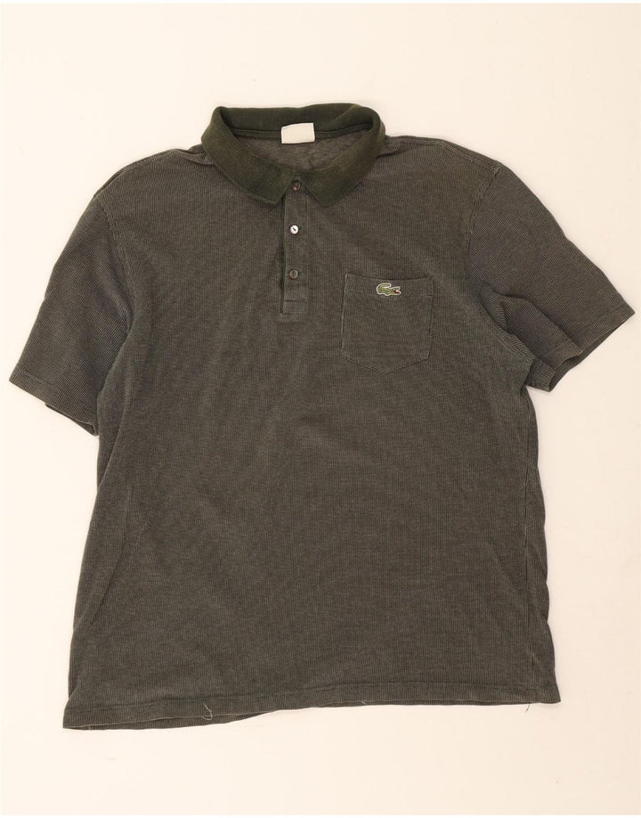 Polo Lacoste para hombre talla 7 2XL algodón caqui