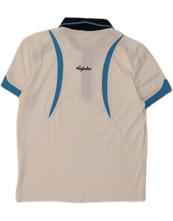 AUSTRALIAN L'ALPINA Polo para hombre IT 50 Medium Blanco Colorblock