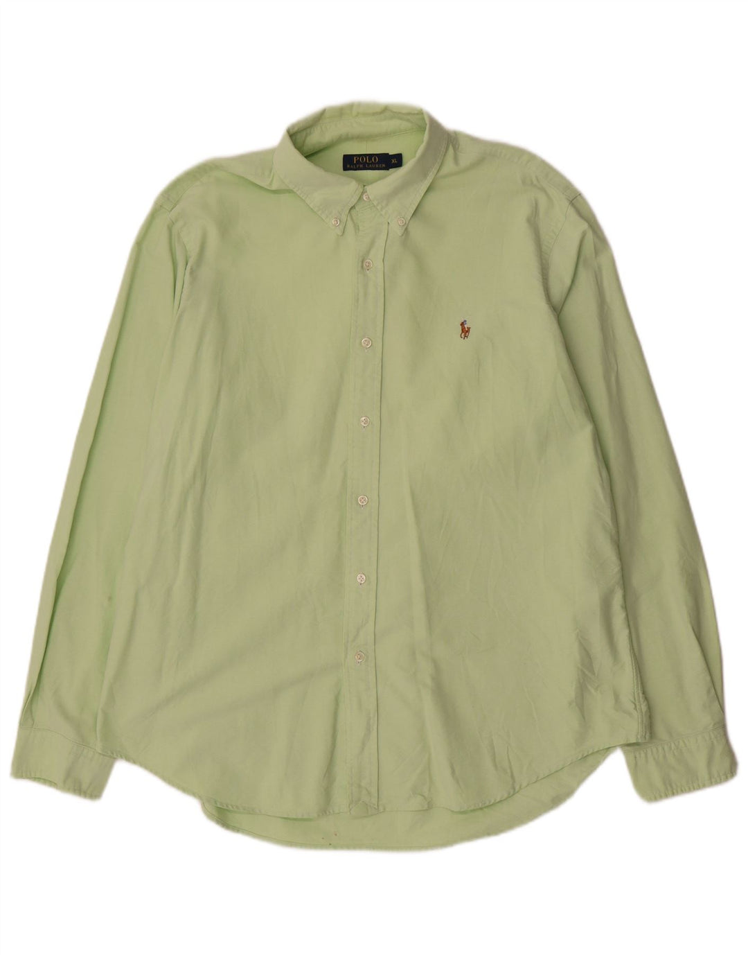 POLO RALPH LAUREN Camisa Hombre XL Verde Algodón