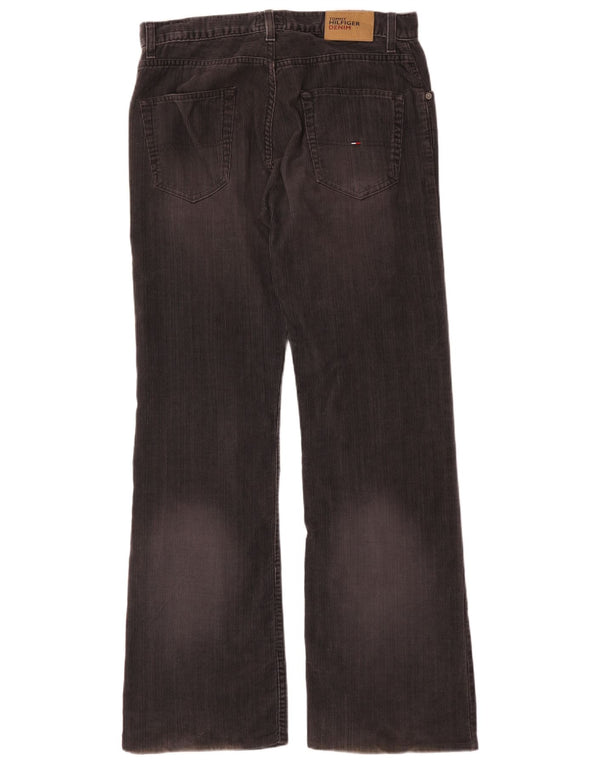 Tommy Hilfiger Pantalones de pana con corte de bota para hombre W32 L34 Algodón gris