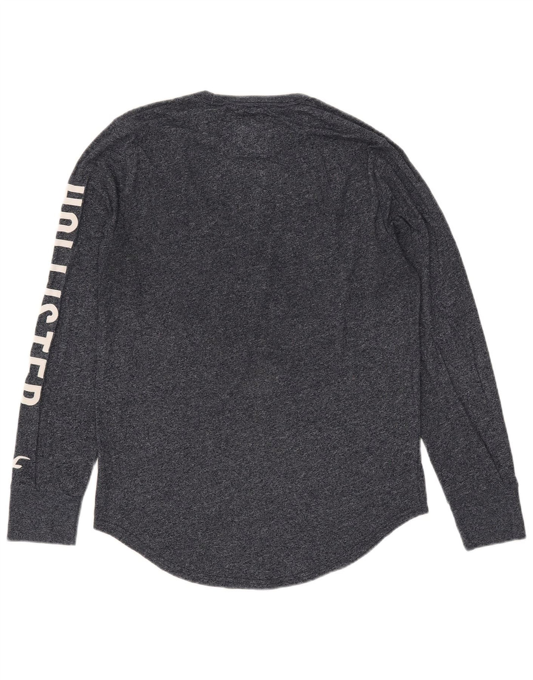 Hollister Hombre Graphic Top Manga Larga Algodón Moteado Azul Marino Medio