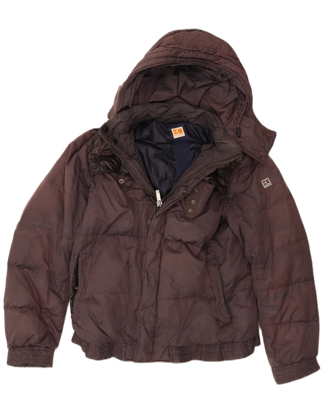 Hugo Boss Chaqueta acolchada con capucha para hombre UK 38 Medium Granate