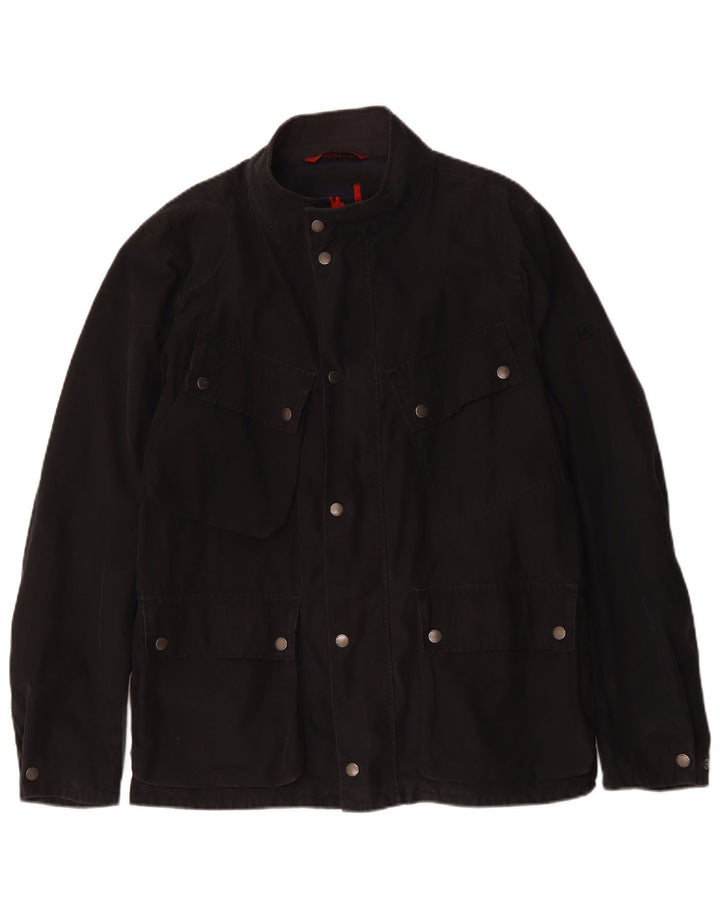 Kappa Chaqueta utilitaria para hombre Reino Unido 40 Grande Algodón negro