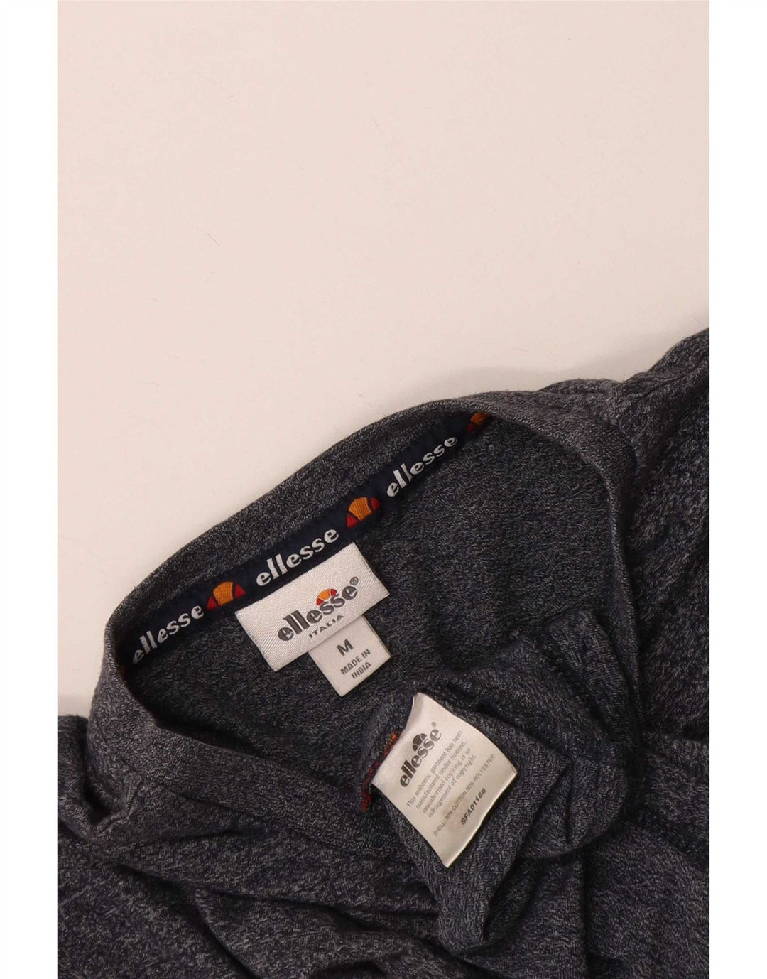 Camiseta Ellesse para hombre con gráfico de algodón moteado en gris medio