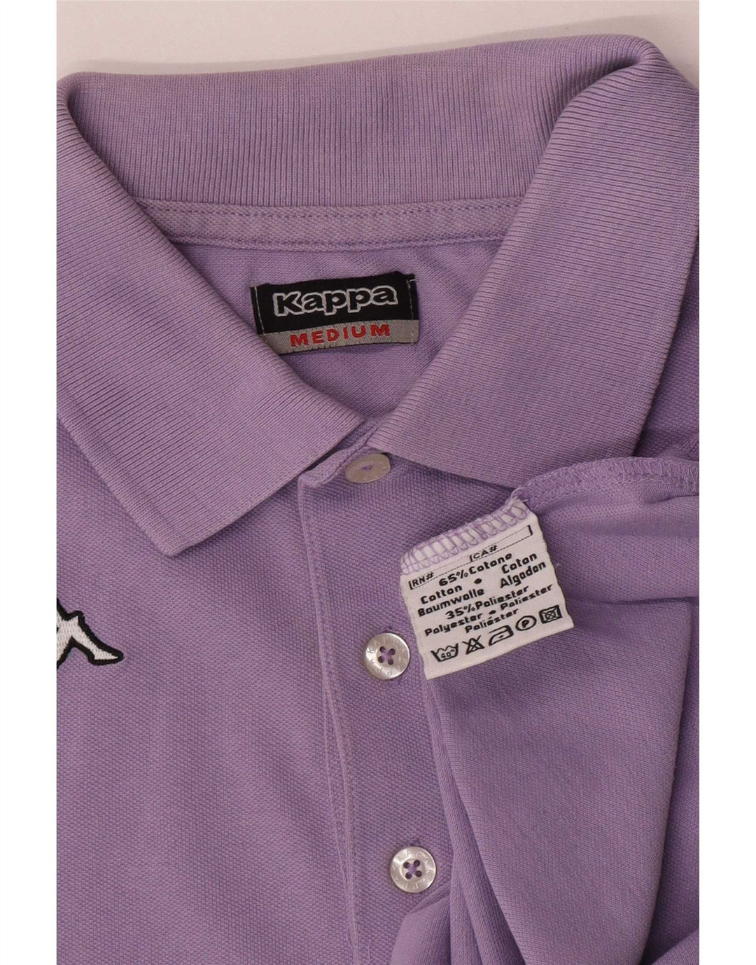 Polo Kappa Hombre Algodón Morado Medio