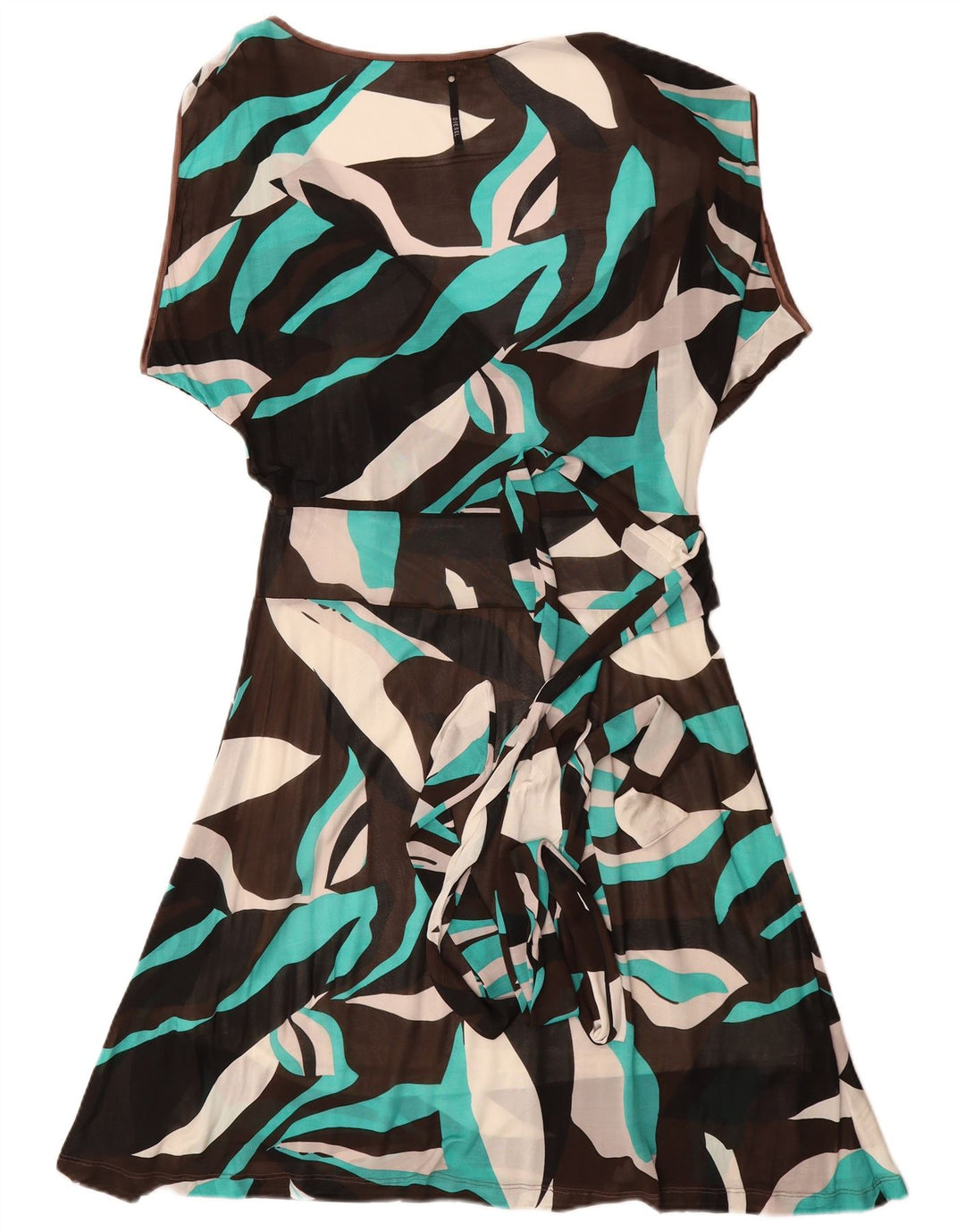 DIESEL Womens Abstract Pattern A-Line Dress UK 16 Large Multicoloured
