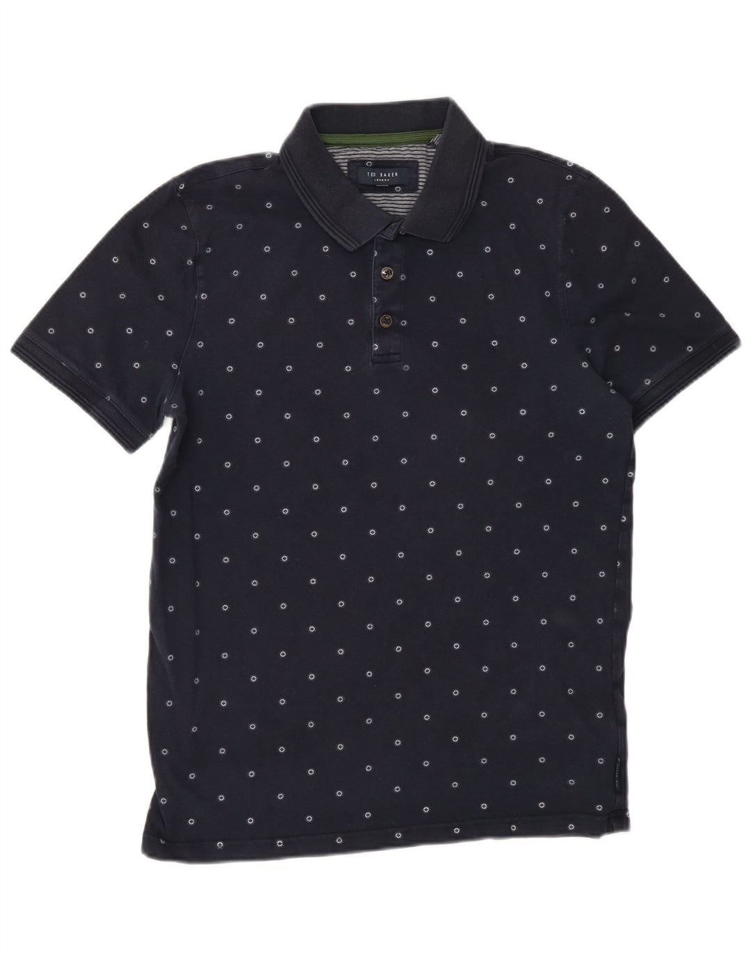 Polo para hombre de Ted Baker de algodón con lunares en azul marino pequeño
