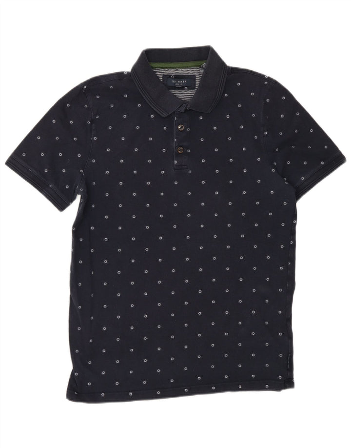 Polo para hombre de Ted Baker de algodón con lunares en azul marino pequeño