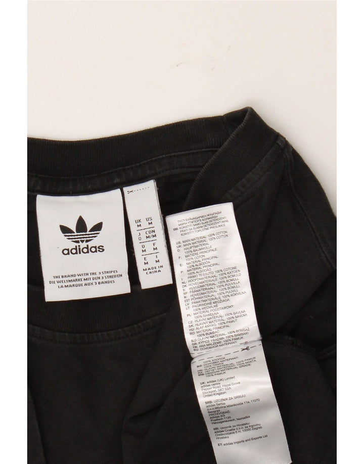 Adidas - Camiseta gráfica para hombre, talla mediana, algodón negro