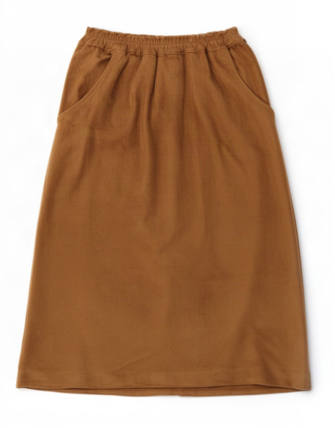 Falda envolvente de ante vintage para mujer IT 42 Medio W27 Cuero beige